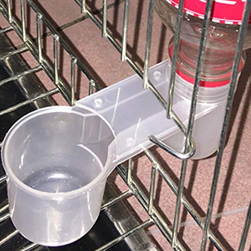 10/20 piezas jaula de aviario de plástico portátil taza de bebedero transparente botella de agua alimentador de pájaros accesorios de bebedero para palomas (Color : 20pcs)