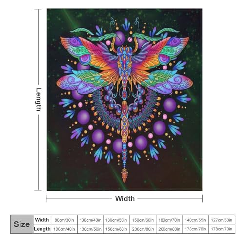 Couverture polaire dragonfly chaude et moelleuse lavable en machine
