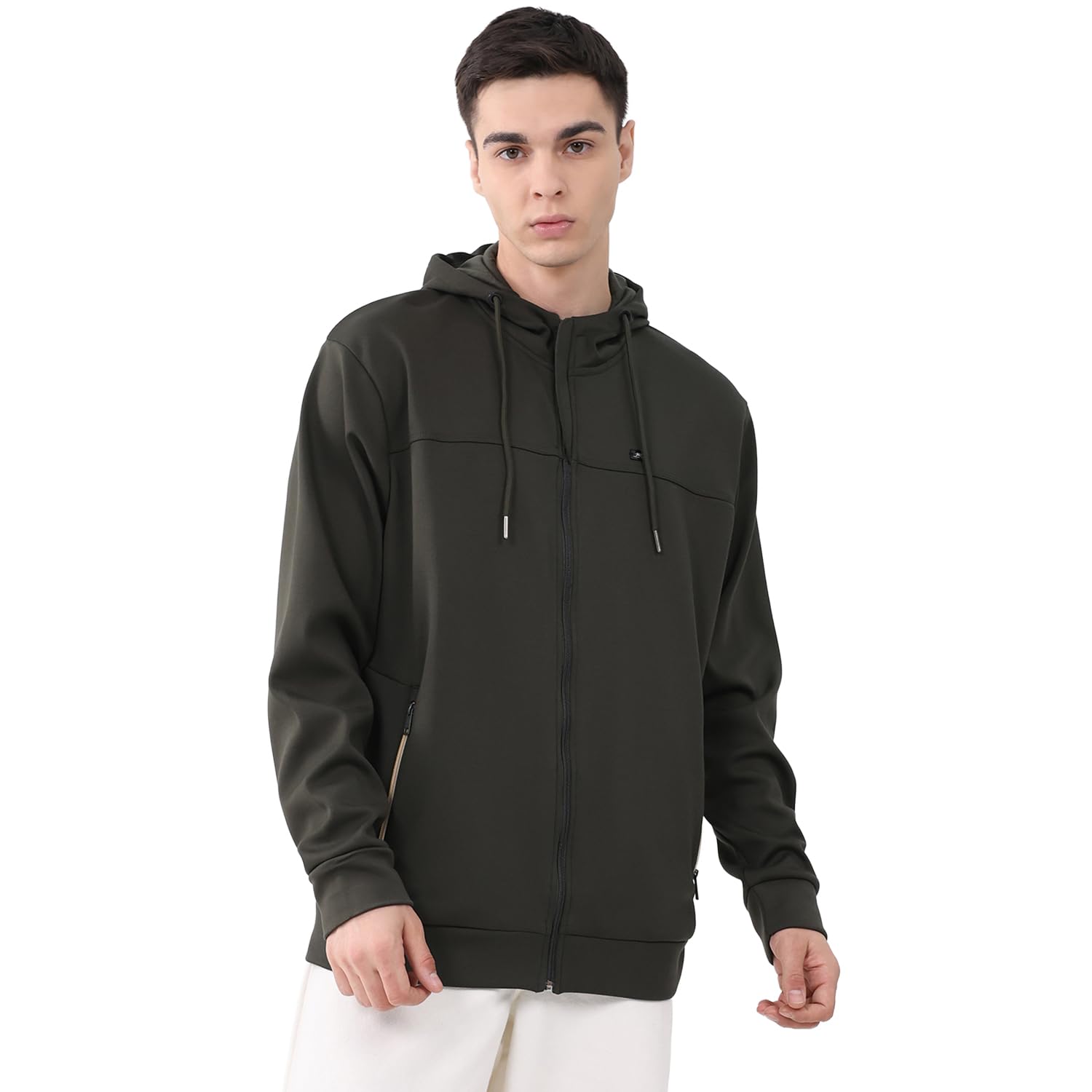 monte carlo Men Regular Fit Solid Pattern Hooded Neck Side Pocket Zipper Full Sleeve Winter Sweatshirt|Warm and Comfortable Sweatshirt | Winter wear Sweatshirt for Men's (Pack of 1)-picture-14
