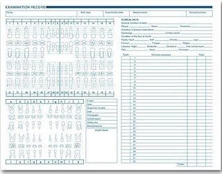 EGP Dental Exam Record, Anatomic & Periodontics Diagrams, Horizontal Layout, Quantity 250