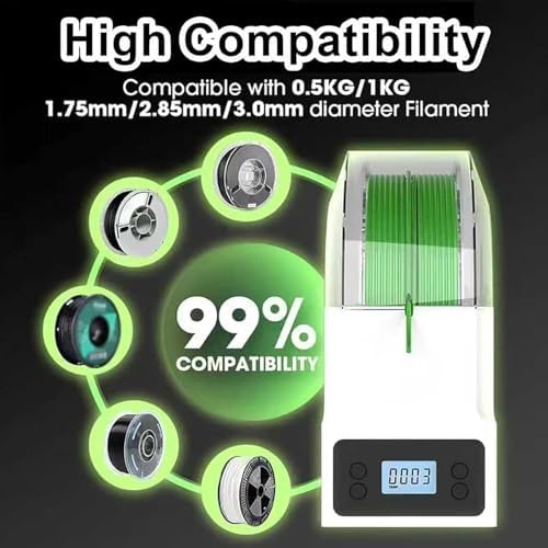 3D Printer Filament Dryer Box, Filament Dehydrator, Adjustable 3-Speed Temperature, for 1.75mm, 2.85mm, 3.00mm Filament