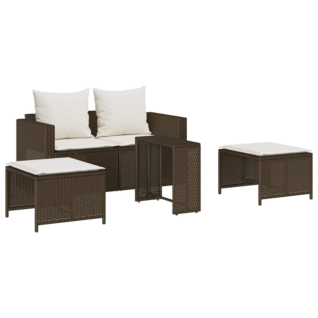 Salon de jardin 5 pcs empilable pour terrasses et apéritifs d'été