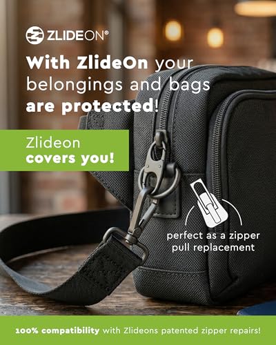 Image of Zlideon Double Sided Anti Theft Zipper Clips - 4 pcs, Black | Mini Carabiner Clips | Zipper Pull Replacement Locks for Backpack, Luggage | Airplane Gadget | Cruise, Camping and Travel Essentials