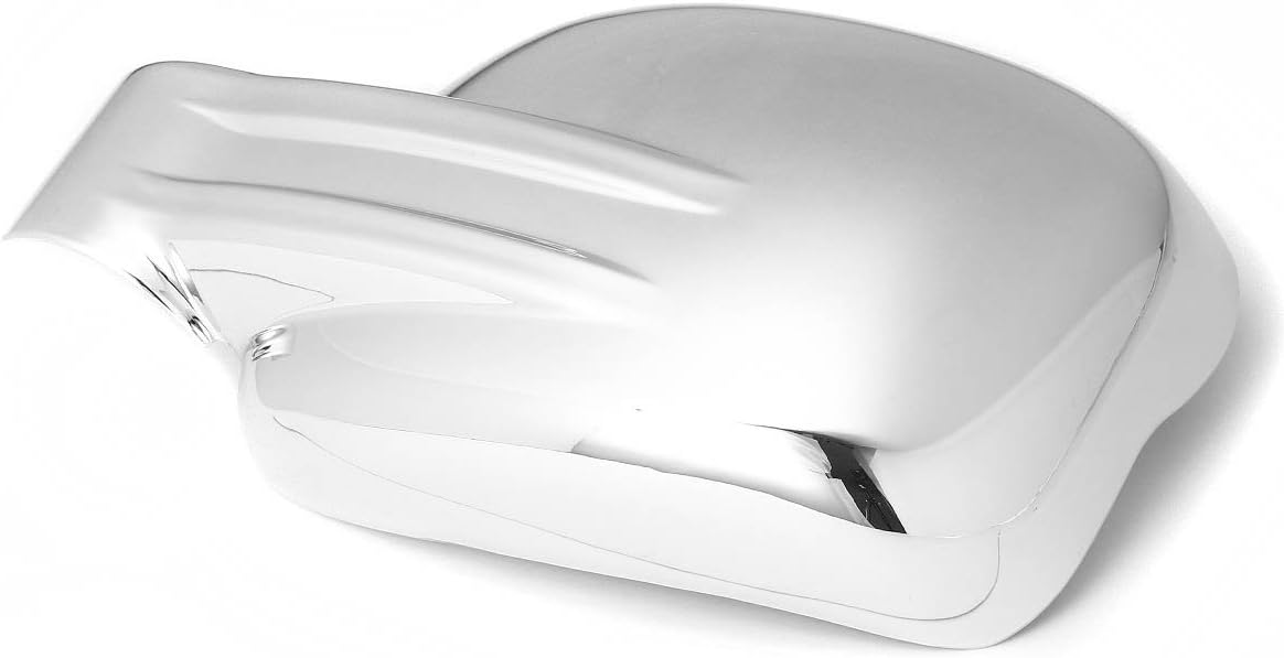 Replacement for Jeep Liberty KJ Pair of Exterior Side Door Mirror Covers (Chrome)