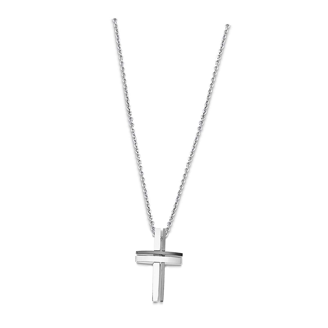 LOTUS Style Collar para hombre LS1984-1/1 de acero inoxidable plata joyas D1JLS1984-1-1