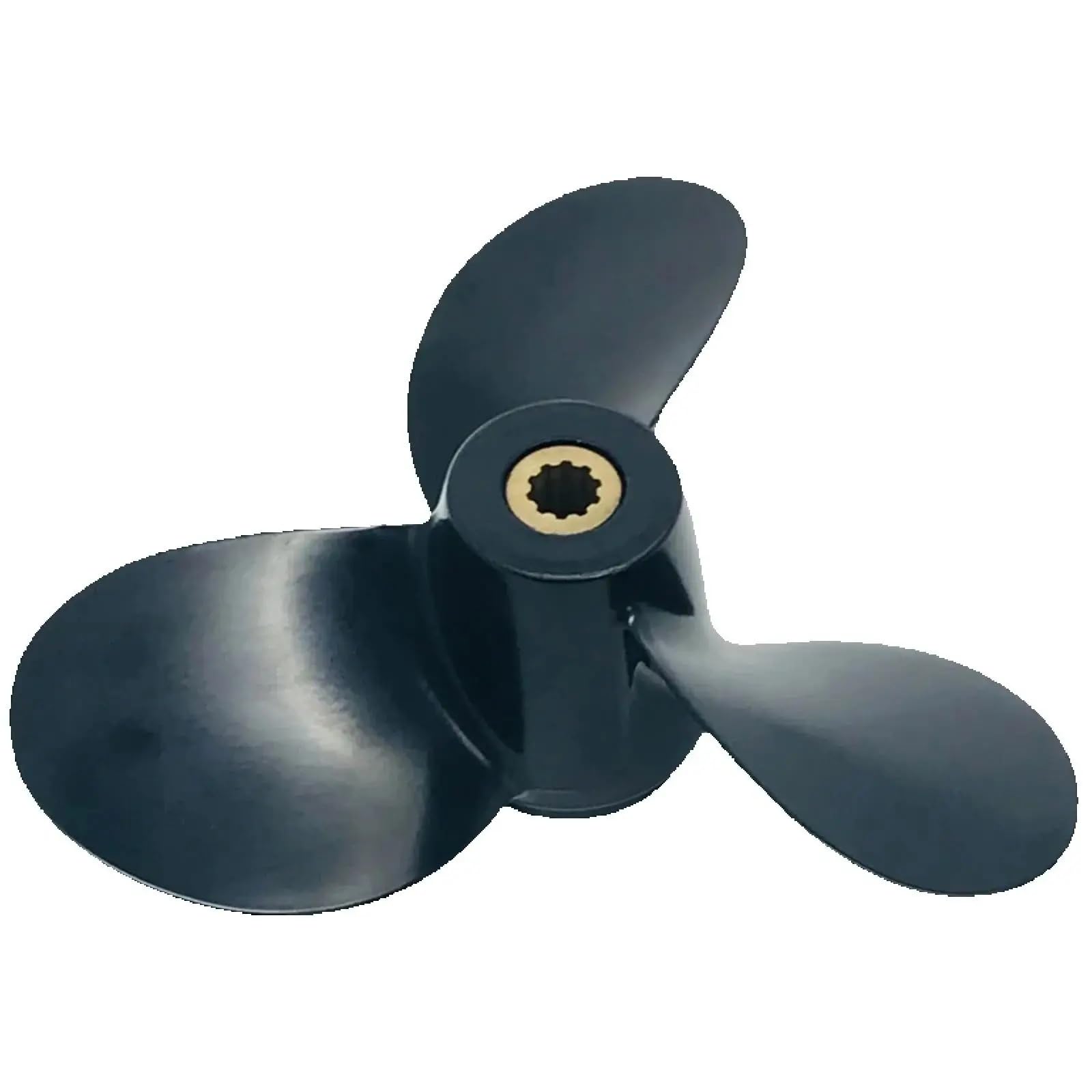 For hélice fueraborda Suzuki 4hp 5hp 6hp 7 1/2x6 Barco Moto Aluminio 10 Estriado de Dientes Pieza de Motor 58110-91jl0-019 3 Cuchillas Negro