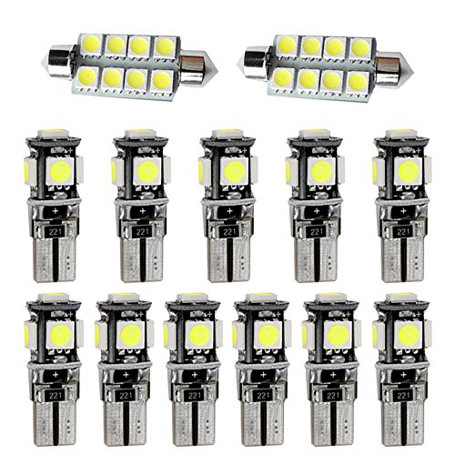 Muchkey Car Led Interior Light Bulb for X5 xDrive Replacement Car Dome Light Bulb Kit 13pcs White
