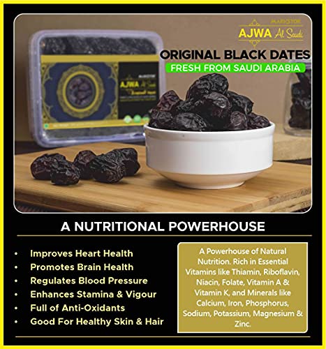 Image of Markstor Fresh Seedless Ajwa Al-Saudi - Finest Ajwa Dates (Khajur) of Madina, Saudi Arabia - 250 gms