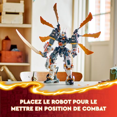 LEGO Ninjago Le Dragon Titan de Cole - Set Aventures pour Garçons et Filles - Jouet de Construction Robot Ninja avec 1 Minifigurine - Cadeau d’Anniversaire pour Enfants dès 12 Ans 71821