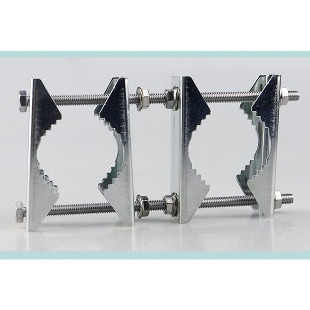 Lot de 3 Pinces de Mât à Double Antenne Bloc de Mâchoire en V Boulons de 5,5 Pouces, Support de Support de Kit de PôLe à Poteau Robuste Antirouille