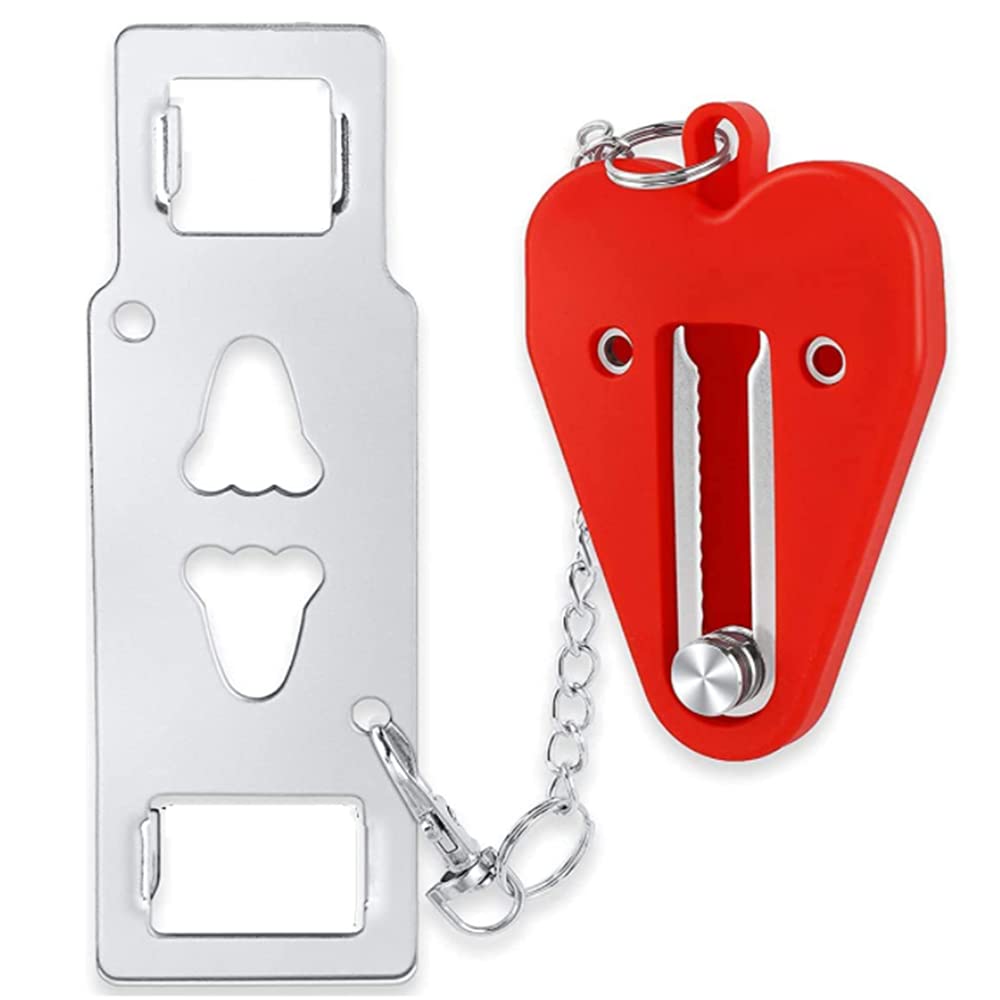 Yuchengxiang Portable Door Lock, Home Security Door Locker Travel Lockdown Locks, Travel Door Lock Heavy Duty Air Bnb Lock Anti Theft Safety Privacy 791751754785