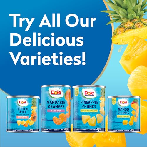 Dole Pineapple Slices in Heavy Syrup - Dole Canned Fruit - Rich Source of Vitamin C - 8.25 oz Cans - 12 Pack