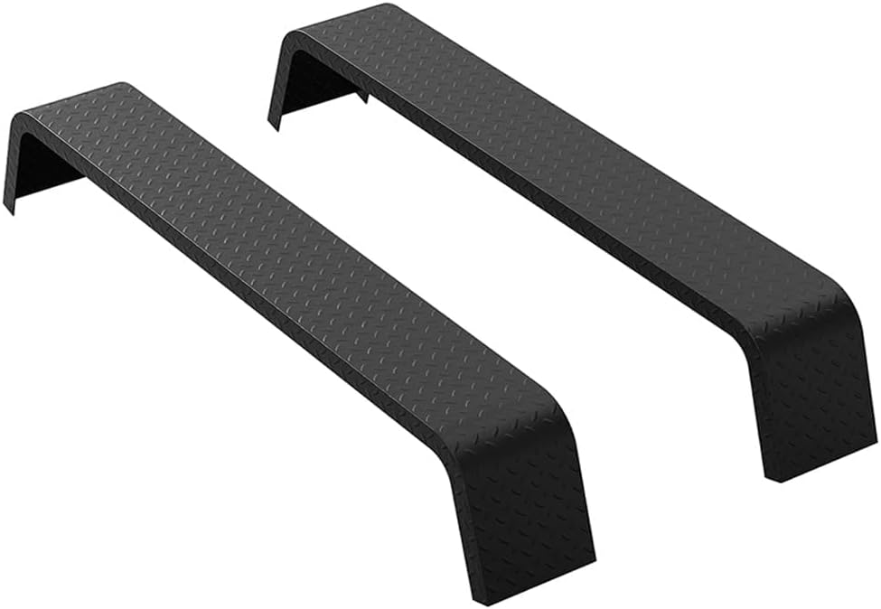 Trailer Fenders, Detachable Diamond Steel Tread Plate Trailer Fenders Fit 13"-15" Wheels, Tandem Trailer Fenders for Landscape Trailers, Cargo Trailer, 2 Pcs