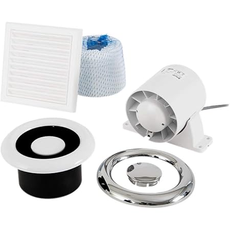 Xpelair Xpl932aw 932aw Airline 100t Shower Fan Kit Run On Timer 100mm White Amazon Co Uk Diy Tools