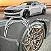 CHIESMA Front Fender Flares Fit for Ford Mustang S650 GT/GTD/EcoBoost/Dark Horse 2024 2025, ABS Glossy Black Wheel Arch Trim 2PC Mustang Mud Guards Cover Lip Moldings Body Kit