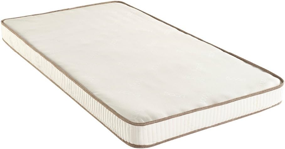 Boori Natural Pocket Spring Cot Bed Mattress, Wool and Coconut Fibres, Cream, 132 cm x 70 cm