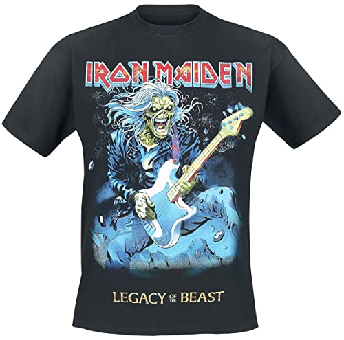 Iron Maiden Eddie On Bass Uomo T-Shirt Nero XXL