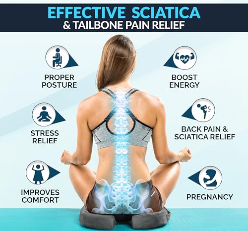 Image of ComfiLife Premium Gel & Memory Foam Seat Cushion - Doctor Recommended Office Chair Cushion, Car Seat Cushion - Chair Cushions for Back & Sciatica Pain Relief - Seat Cushions for Office Desk (Charcoal)