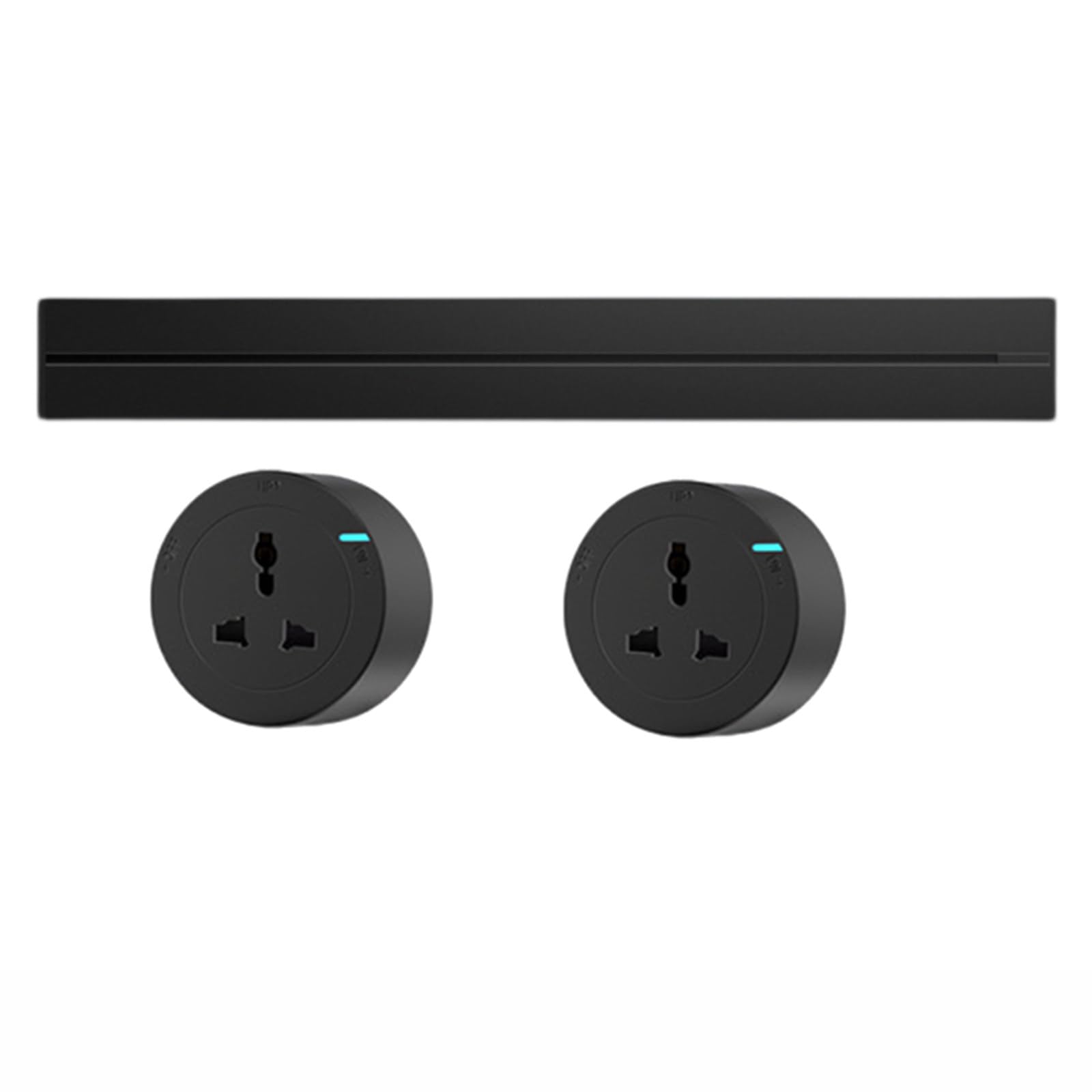 Presa per binario, armadio da pranzo per la casa Cucina con foro scorrevole Alimentatore scorrevole libero Binario scorrevole mobile esposto, adatto per cucina/bagno/ufficio,Black-40cm