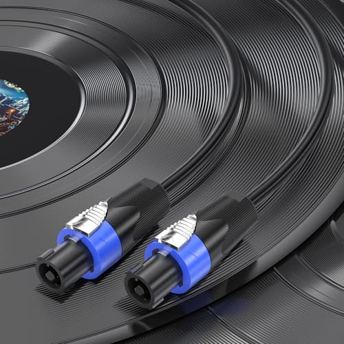Miniatura 6 de Jumwa 15m 2pack Speakon Cables De Altavoz 15 Guage Para Amplificadores De Audio Con Conector Twist Lock Para Dj Pa Audio De Alta Resistencia