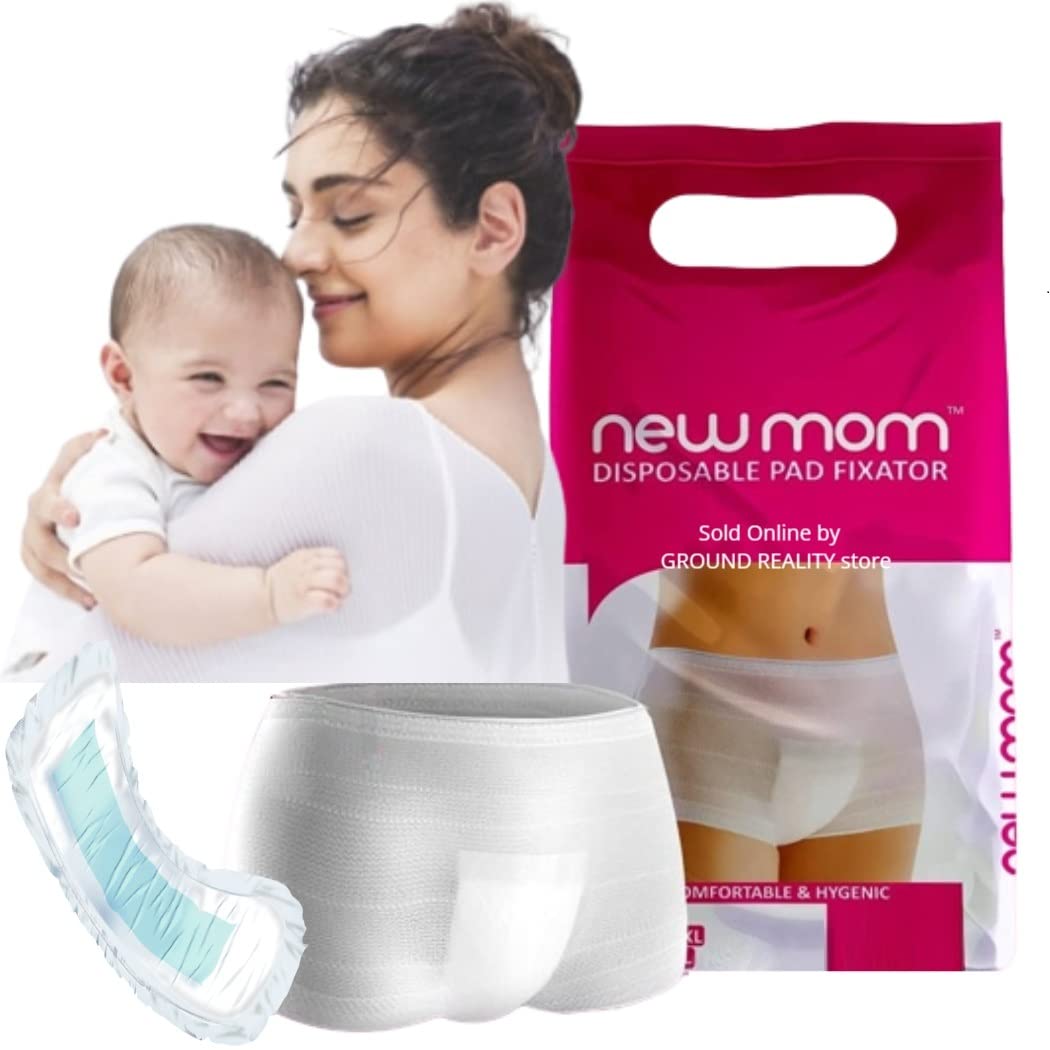 LADY HAWK Combo Value Pack New Mom Maxi Maternity Sanitary Pads Napkins and XXL Panty Pad Fixator for Pregnancy/After Delivery. 5 New Mom Pads and 5 XXL (for Hip Size 113-124cm) Panty Pad Fixator (B0B4DLCZPB) Amazon Price History, Amazon Price Tracker