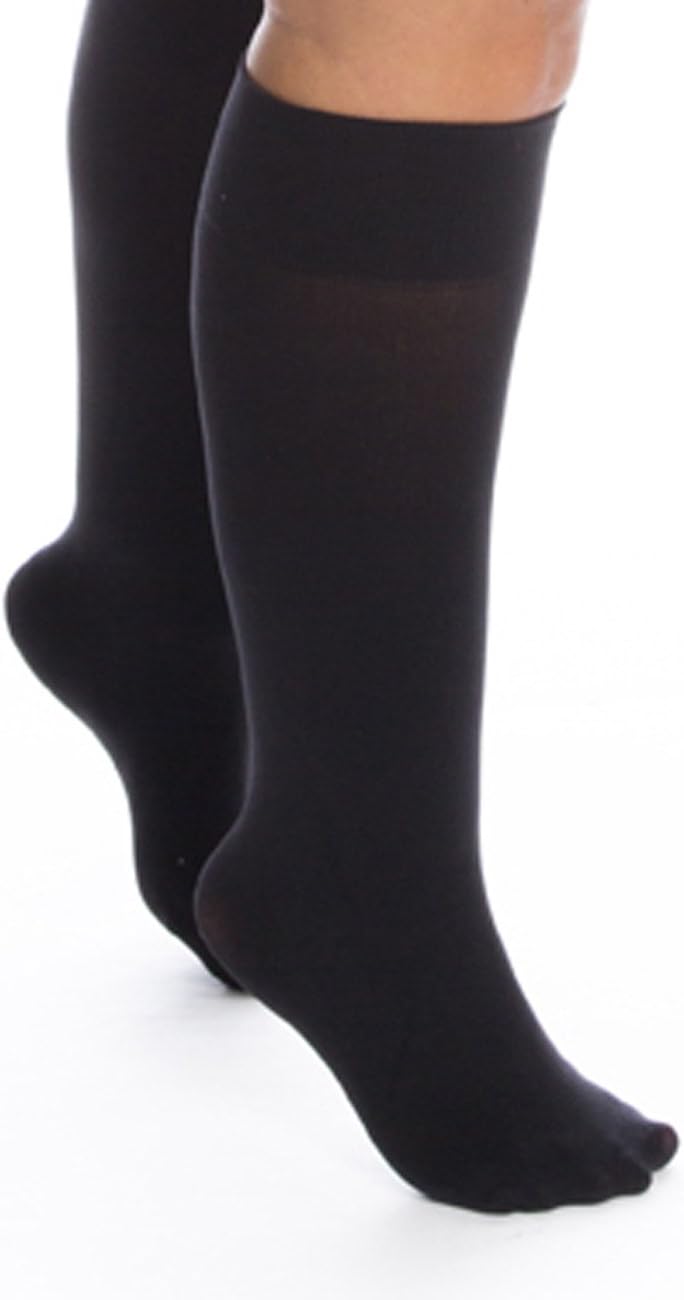 All Woman Plus Size SuperWide Knee Highs 120 Denier 33" Stretch Stockings - Single - Image 2