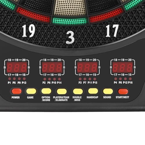 Cible de fléchettes électronique avec affichage LED et 6 fléchettes - 5