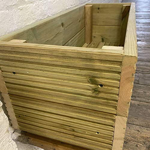 Cutncraft Designs Large Decking patio Planter -Wooden Decking Patio Planter Trough herb Box 88cm - Image 3