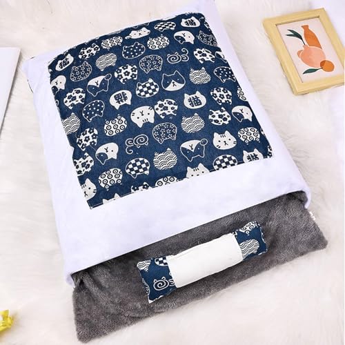 Sac de couchage chaud pour chat en tissu premium et dôme isolant doux - 4