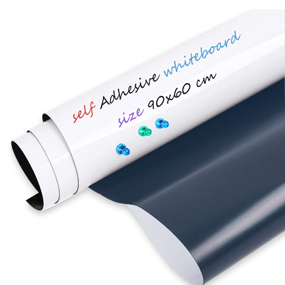 UCMD Tableau Blanc Magnétique Autocollant Pour Mur, Réfrigérateur, Feuille De Tableau Blanc Effaçable à Sec (90 X 60 Cm