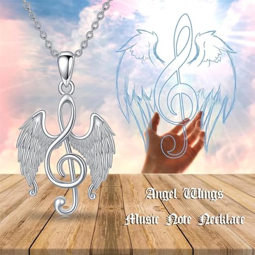 Pendentif d'ailes d'ange pour femmes - Cadeaux d'anniversaire mémorables Note exquise - 2