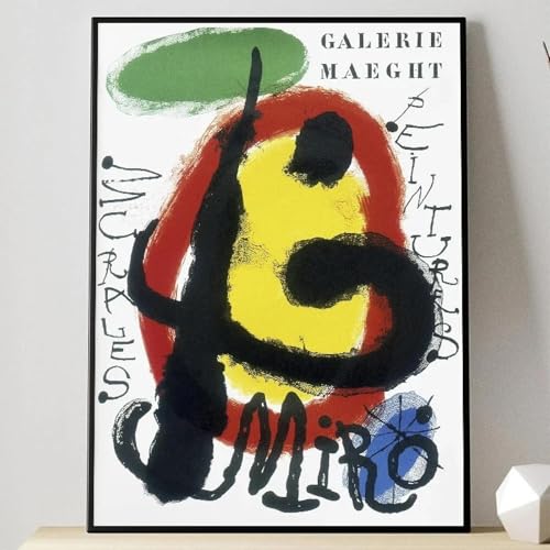 Joan Miró impression sur toile grand format tableau abstrait 70x100 cm toile murale sans cadre