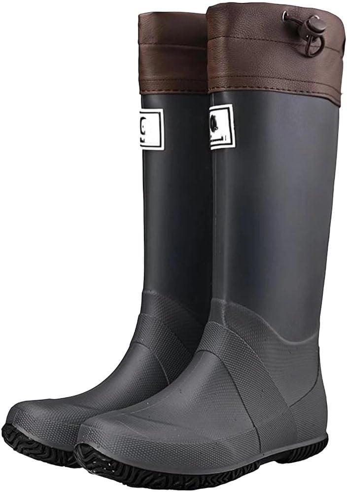 Unisex Waterproof Rain Boots Long Tall Shaft Rubber Shoes For All Weather Outdoor Use