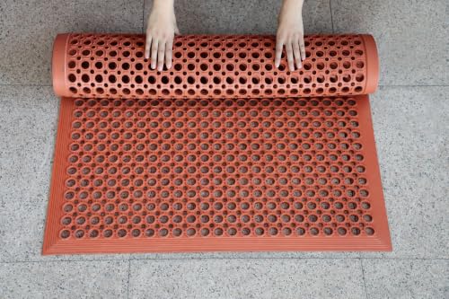 New Star Foodservice 54521 Rubber Floor Mat, 36" x 60", Red by New Star Foodservice - Used condition - Image 7