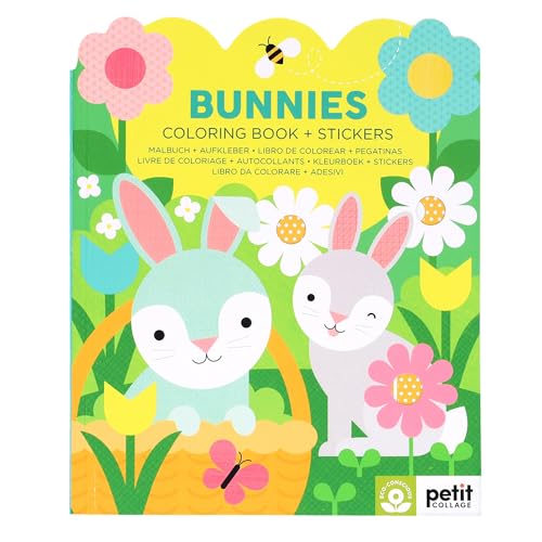 Bunnies Coloring & Sticker Book (Bilingual)
