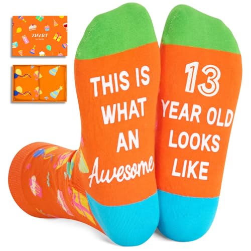 13th Birthday Gifts Years Old - Teenage Girl Boy Gifts for 13 Year Old, Happy 13th Birthday Socks for Teens