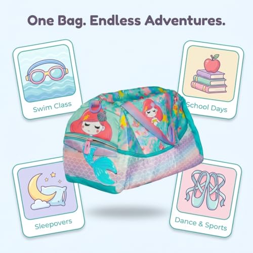 Image of Kids 3D Print Duffel Bag- Mermaid