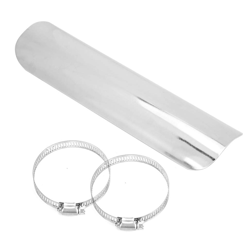 Tubo de escape profesional , protector térmico cromado para motocicleta , 50 70 mm