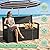 MAIUSCOLI 80 Gallon Outdoor Storage Bench Deck Box Waterproof Resin Lockable UV Resistant Benches Furniture Outside Porch Patio Pool Garden Tool Cushion Black