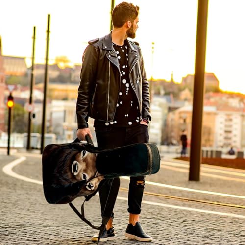 Étui guitare acoustique 42.9 in imperméable anti-choc à plusieurs poches motif cerf