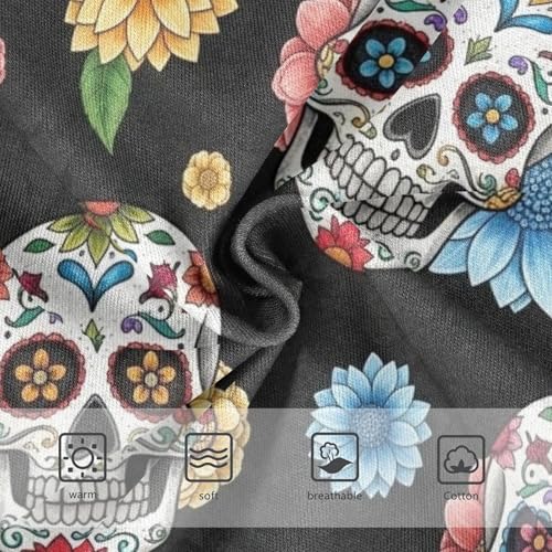 Aesthetic Girls Underwear Toddler 2t Cotton Girl Panties Cute Ornate Skulls Colorful Floral Black Briefs Kids Undies3
