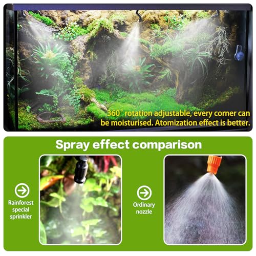Image of Reptile Smart Mister, Reptile Humidifiers Misting System Automatic with Timer, Terrariums Humidifier with 360Adjustable Misting Nozzles, Spray Kit for Rainforest Plants Amphibian