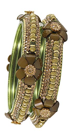 Image of NMII Viral Multi Colour Glass Bangles with Golden Ghungroo Charms & Stone Work For Women & Girls | Fancy Designer Glass Bangle | Traditional Chudi | Kanch Ki Churi | Stylish Ghungroo Bangle For Women