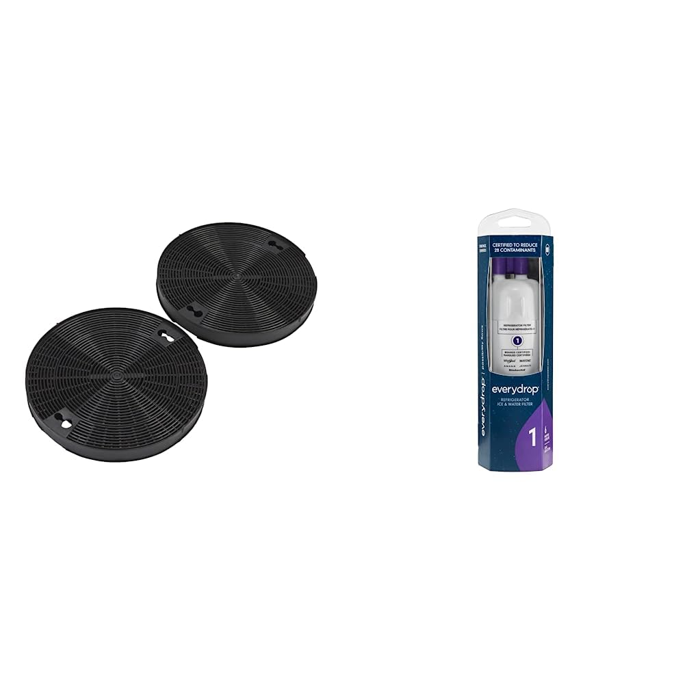 Filtro de carbón de repuesto para campana extractora Kitchenaid W10272068 (paquete de 2) Everydrop de Whirlpool Filtro para refrigerador de hielo y agua 1 EDR1RXD1 Paquete individual Morado