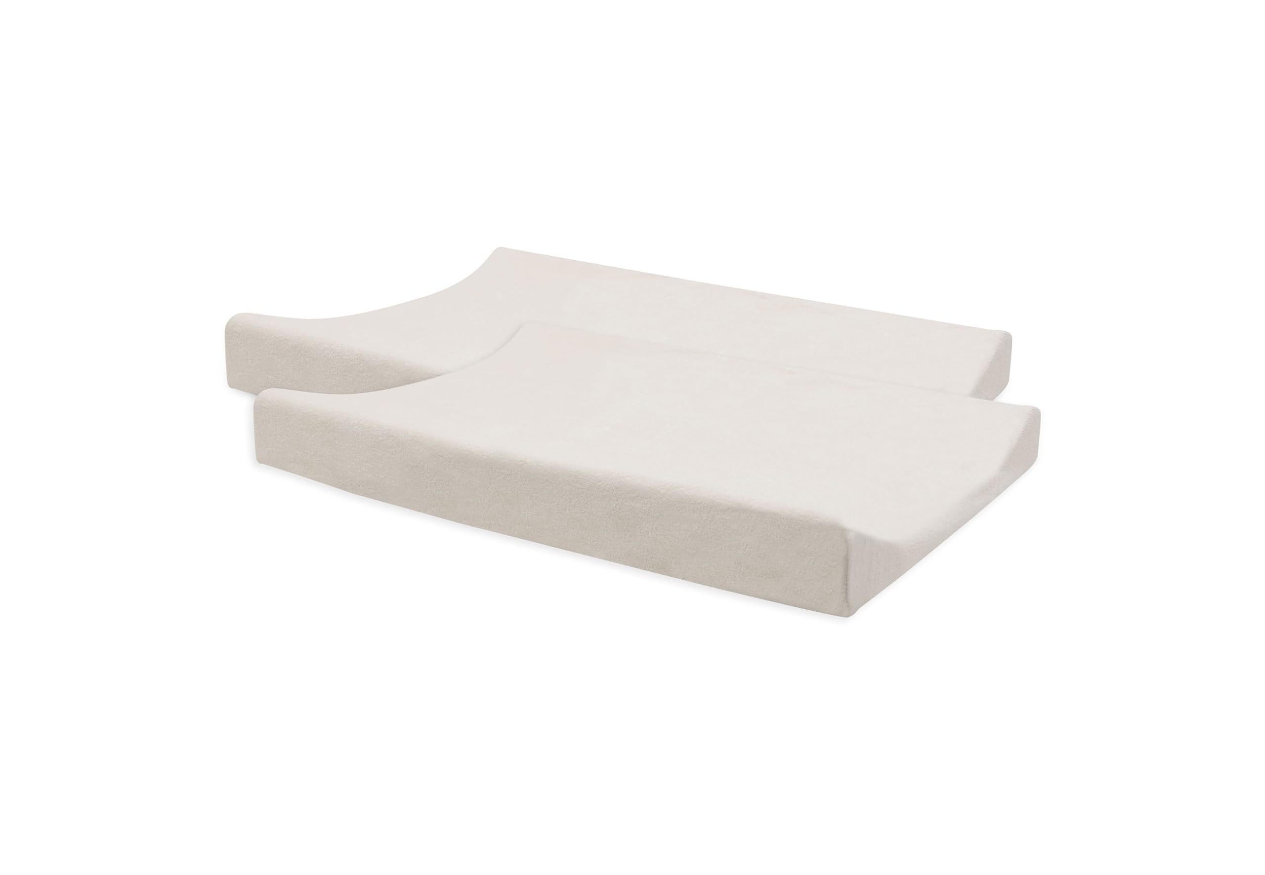 Jollein Terry Changing Mat Cover – Oatmeal – 2-Pack – 50x70cm – 85% Cotton, 15% Polyester – Oeko-TEX Certified – Changing Pad Cover
