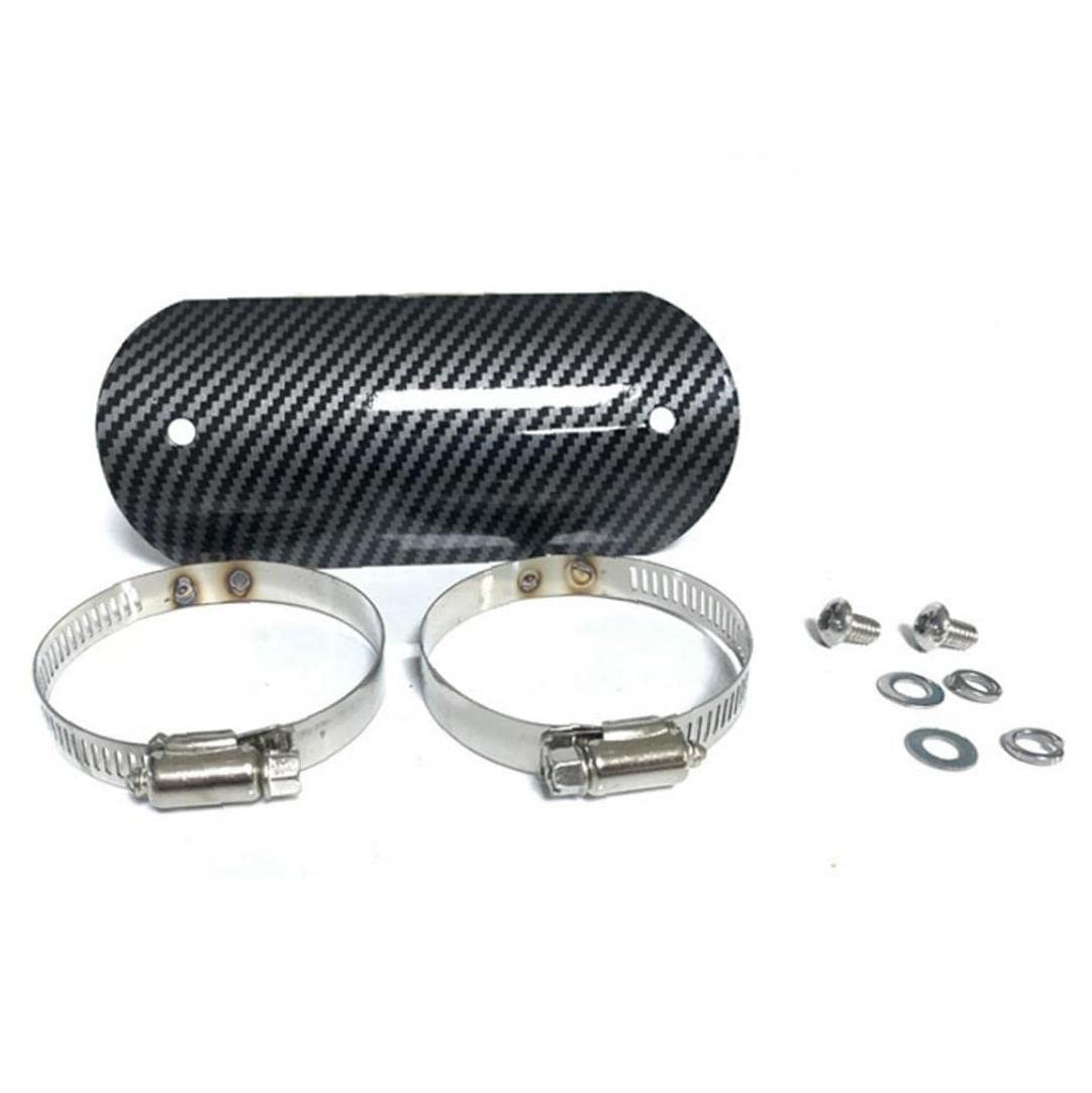 Bemvp 1 Set Universal Heat Shields Pipe Shield Exhaust Heat Shield Muffler Guard Carbon Fiber Motorcycle Exhaust Pipe Cover Protector 5.67"