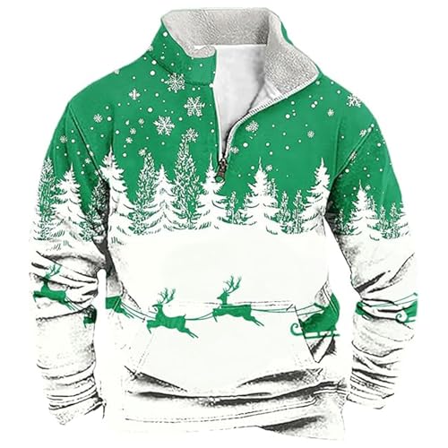 Pull de Noël en polaire à col montant le cadeau chaleureux pour homme