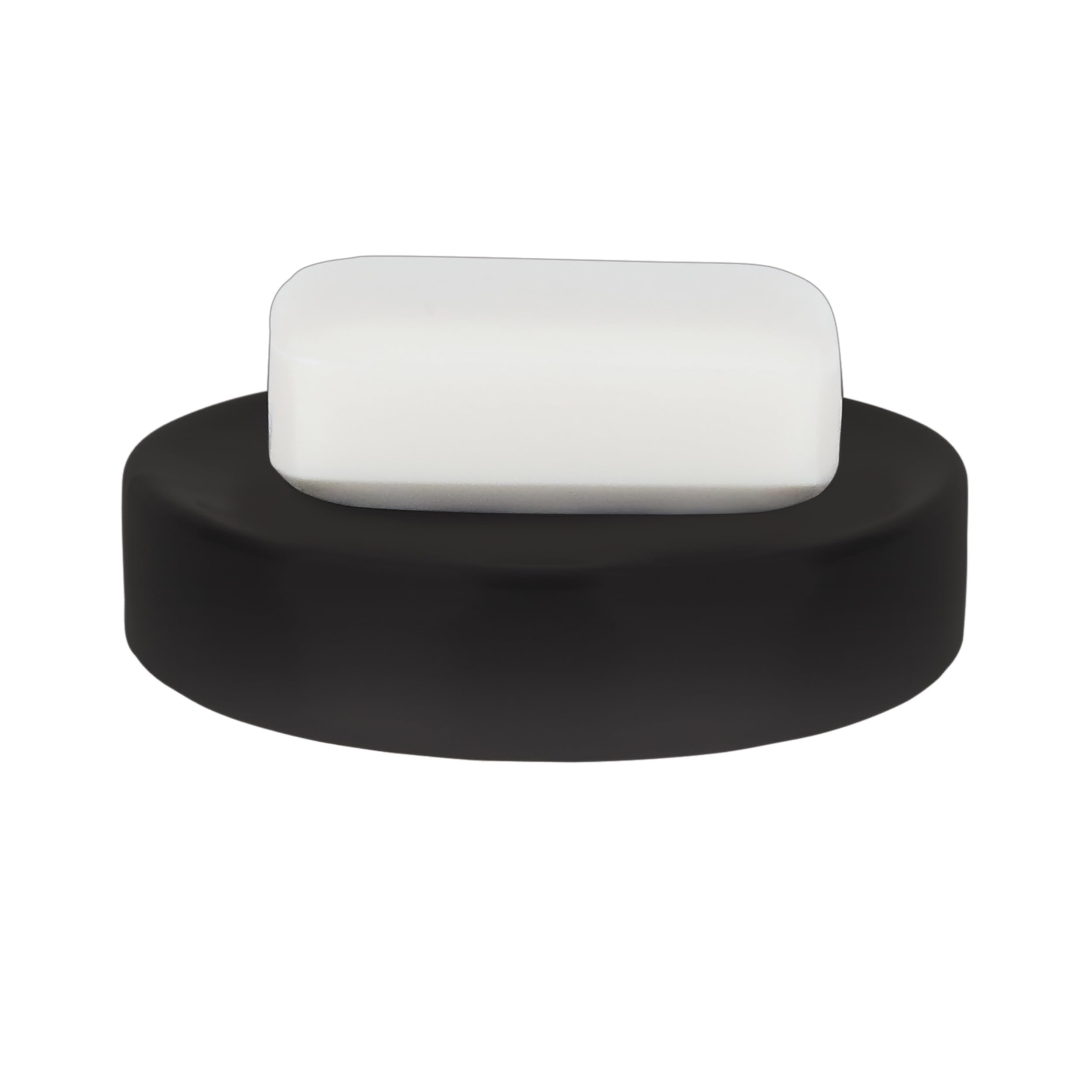Spirella Soap Dish Stone Look Decorative Bathroom Equipment Soap Dish Tube Dimensions: 11 x 11 x 3 cm Matte Black