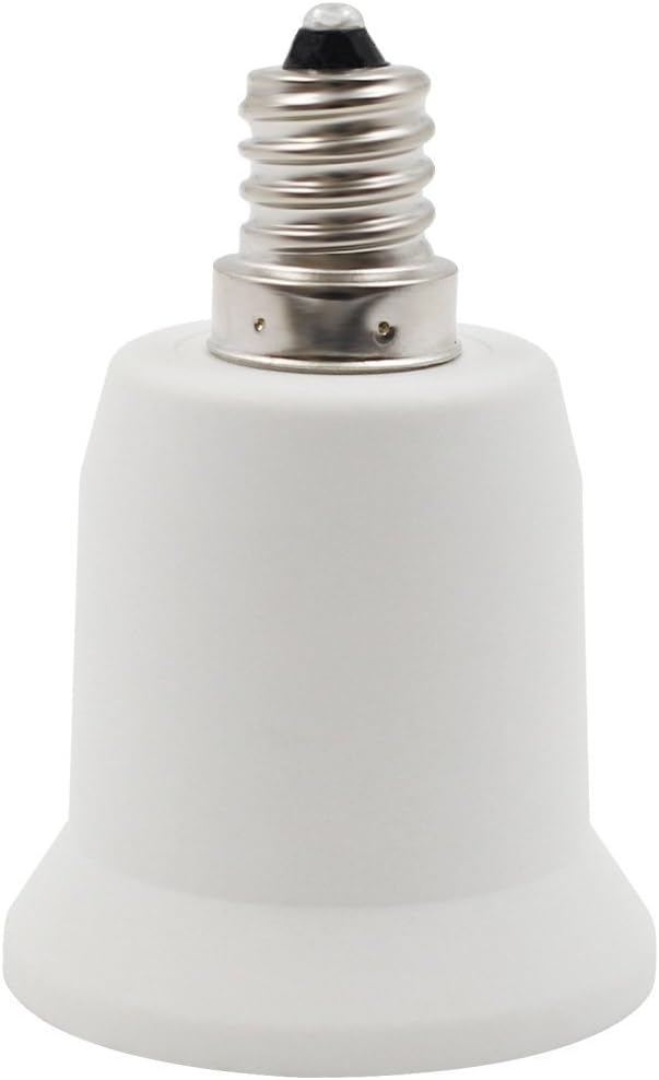 YiLighting - E12 Candelabra Screw to E26/E27 Standard Medium Edison Screw Base Socket Reducer Adapter Converter (E12 to E26/E27 Adapter) For LED CFL Lamp Light Bulb ONLY (1)