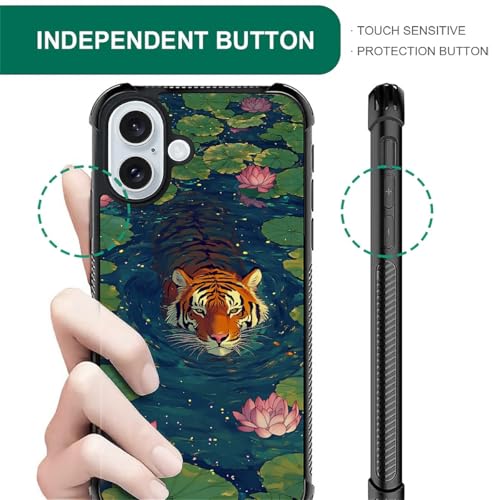 Coque iPhone 16 tigre évite les chutes avec son TPU antidérapant